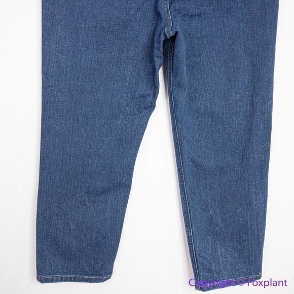 NEW Express super high rise mom jeans‎ in medium dark blue wash, 14R - Picture 8 of 13